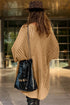 Pointelle Knit Pocket Open Front Cardigan
